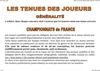 Tenue règlementaire de la FFPJP