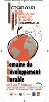 Programme de la semaine du développement durable 2013
