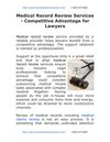 Medical Record Review Services - Competitive Advantage for Lawyers