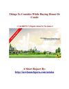 Things To Consider While Buying House Or Condo