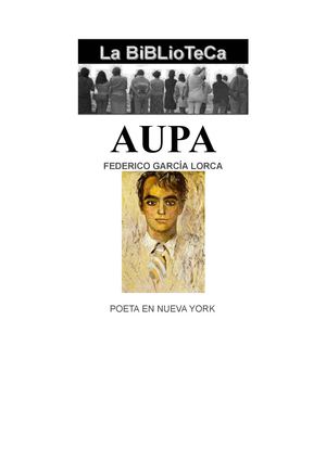 FEDERICO GARCIA LORCA  POETA EN NUEVA YORK