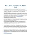Get a Brand New Smile with Whiter Teeth