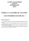 De tous les horribles dangers de la démocratie... à la manière de Voltaire