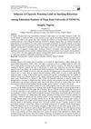 Influence of Cigarette Warning Label on Smoking Behaviour among Education Students of Osun State University