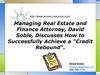 Managing Real Estate and Finance Attorney David Soble Discusses How to Successfully Achieve a Credit Rebound