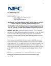  NEC DISPLAY SOLUTIONS DEBUTS 29-INCH, ULTRA-WIDE LED-BACKLIT DISPLAY FOR MULTI-TASKING, GREATER PRODUCTIVITY 
