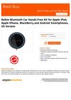 Best buy Belkin Bluetooth Car Hands-Free Kit for Apple iPod, Apple iPhone, BlackBerry,and Android Smartphones