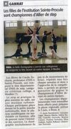Les filles de l'institution Sainte-Procule sont championnes d'Allier de step