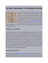 The Best Alternatives To Hardwood Flooring
