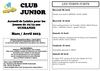 Programme Club Junior Guérande Mars-Avril