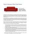 Tips in Buying a Short Sale Home
