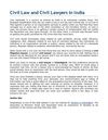 Civil Law and Civil Lawyers in India