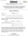 Intimus 14.95 (1/2) Strip-Cut Industrial Shredder Certification Form