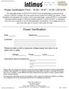 Intimus 16.50 (1/4 x 5/8 - 2) Cross-Cut Industrial Shredder Power Certification Form