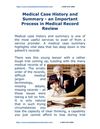 Medical Case History and Summary - an Important Process in Medical Record Review 