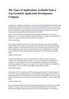 The Types of Applications Available from a Top Facebook Application Development Company