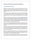 Buying or Renting Construction Machines
