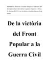 De la victòria del Front Popular a la Guerra Civil