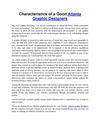Characteristics of a Good Atlanta Graphic Designers