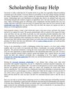 Scholarship Essay Help 