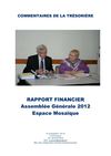 Rapport financier Assemblée Générale 2012