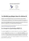 La Réalité psychique dans le schéma R de Lacan