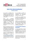 Acte III de décentralisation - inFOéco