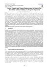 Gender Equality and Women Empowerment in Nigeria