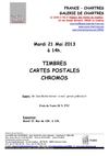 TIMBRES - CARTES POSTALES 21-05-2013 