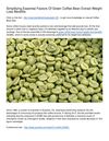Simplifying Essential Factors Of Green Coffee Bean Extract Weight Loss Benefits