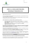 Notice d'aide à la déclaration de revenus fonciers