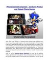 iPhone Game Development – Get Some Fruitful and Robust iPhone Games