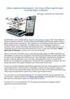 iPhone Application Development - Hire Expert iPhone App Developer From 360 Degree Technosoft