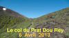 Le col du Prat Dou Rey