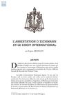 L’arrestation d’Eichmann et le droit international