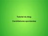 Tutoriel du blog Candidatures spontanées