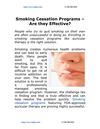 Smoking Cessation Programs – Are they Effective?