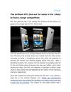 The brilliant HTC One out for sales in US. Likely to face a tough competition