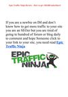 How to get 100.000 subcribers with Epic Traffic Ninja of Richard Newton