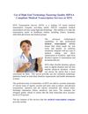 Use of High End Technology Ensuring Quality HIPAA Compliant Medical Transcription Services at MTS