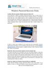 Windows Password Recovery Tricks