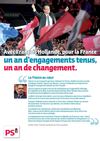 Avec François Hollande, pour la France, un an d'engagements tenus, un an de changement.