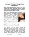 Auricular Therapy Weight Loss Programs