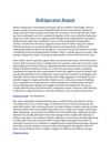 Appliance Repair And Refrigerator Repair Tips