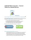 android video converter