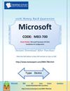 Microsoft MB3-700 Questions and answers
