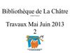 Bibliothèque de la châtre travaux de mai 2013 T3 les meubles