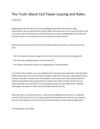 The Truth About Cell Tower Leasing