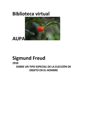 29_SIGMUND FREUD_UN TIPO ESPECIAL EN LA ELECCION DE OBJETO EN EL HOMBRE