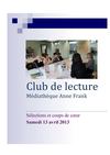 Club de lecture du 13 avril 2013